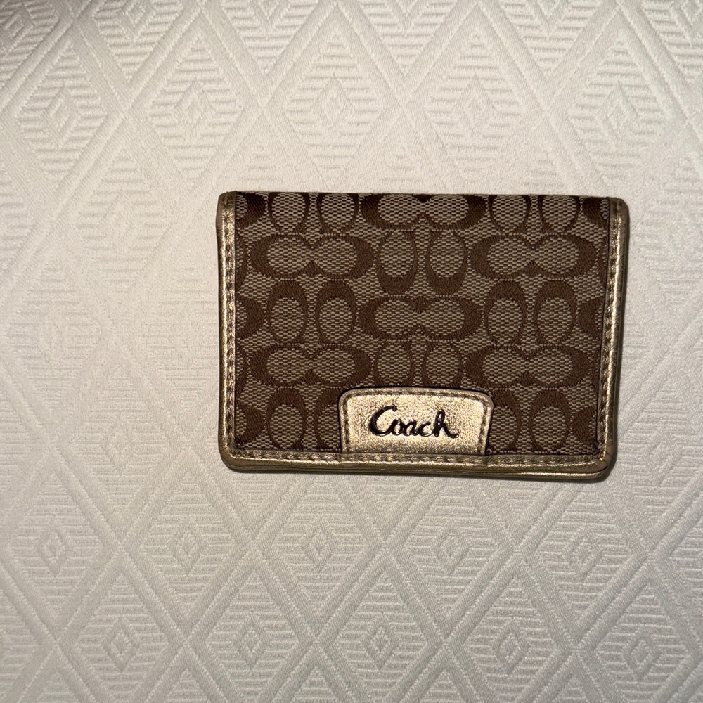 Coach Signature Brown Card Case
